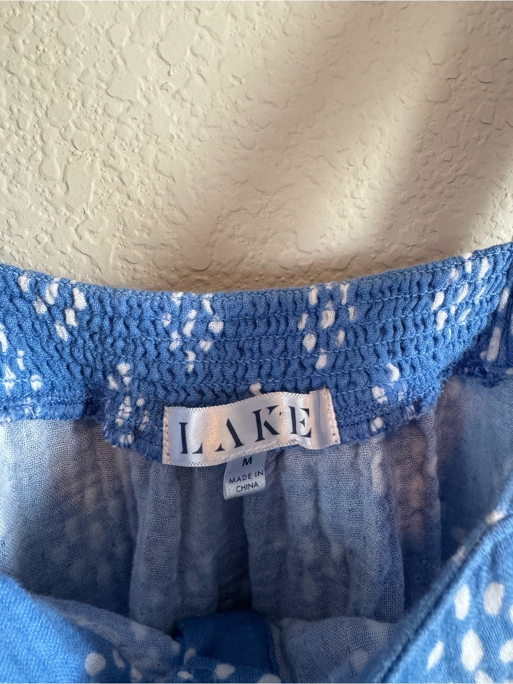Lake Pajamas Hamptons Blue Regatta Iverse Ikat Print Nightgown Size Medium - Picture 4 of 7